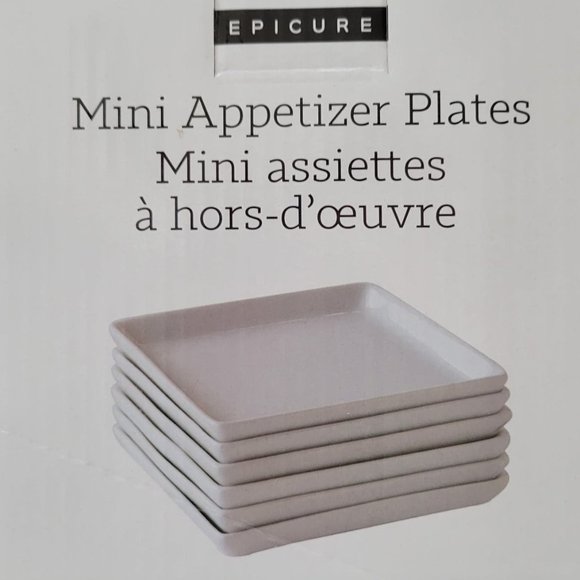 Epicure Other - Mini Appetizer Plates-Set of 6-NWOT